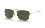 Ray-Ban Caravan sunglasses RB 3136 001 lens size 55 and 58 frame shape square lens color Green for Unisex