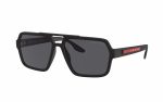 Prada Sunglasses PS 01XS DG0-02G Lens Size 59 Frame Shape Square Lens Color Grey Polarized Frame Color Black Men