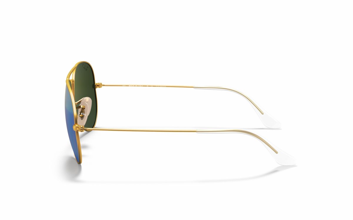 نظارة شمسية راي بان باطار معدن ومقاس عدسة 58 و 55 ملم وشكل افياتور رجالي RB 3025 112/P9