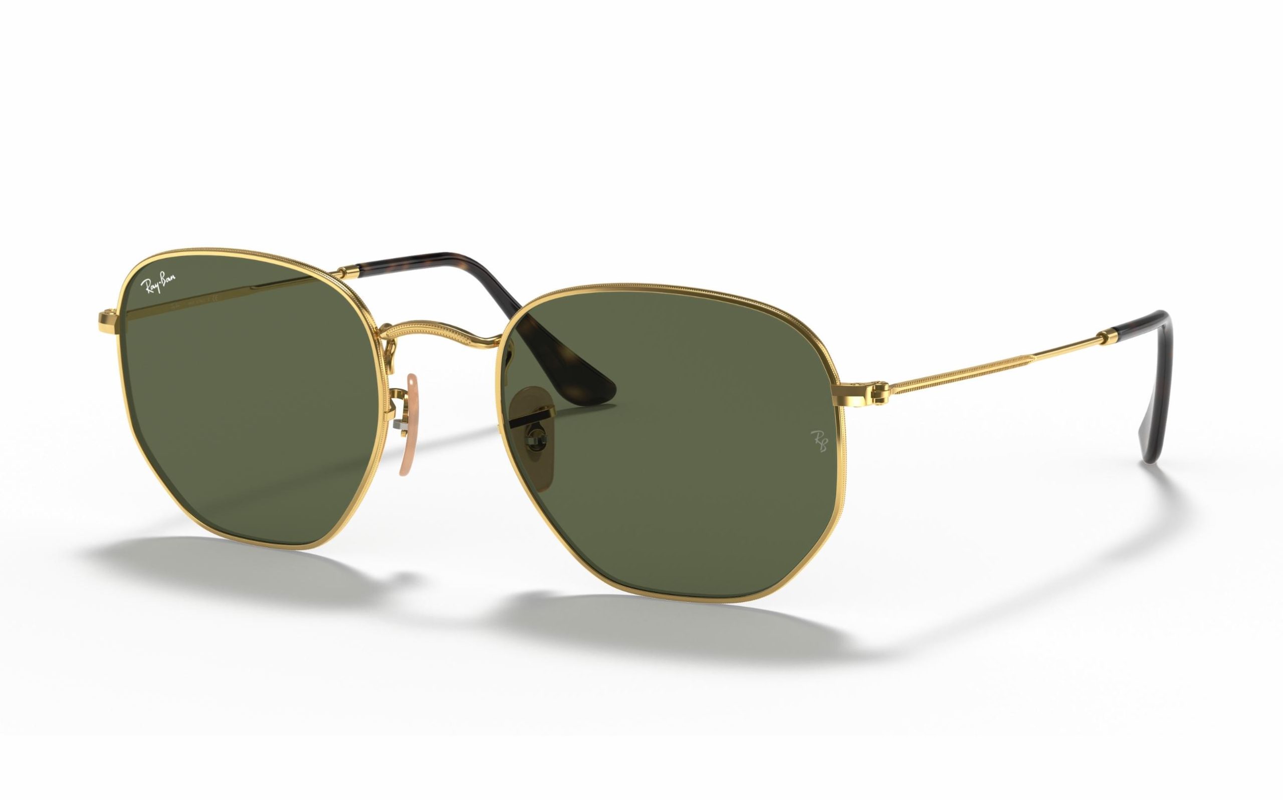 RAYBAN Sunglasses Hexagonal Flat Lenses RB 3548-N 001 Green عالم