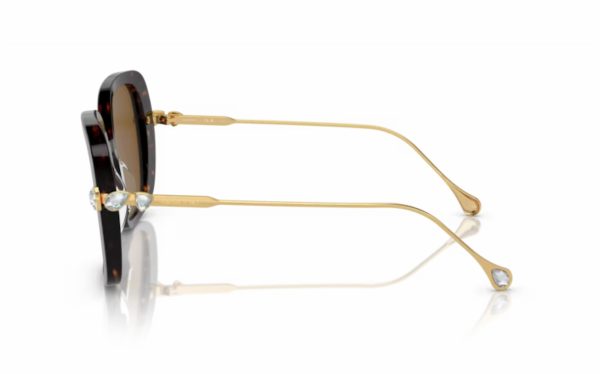 Swarovski Sunglasses SK 6011 100283 Lens Size 55 Frame Shape Square Lens Color Brown Polarized for Women