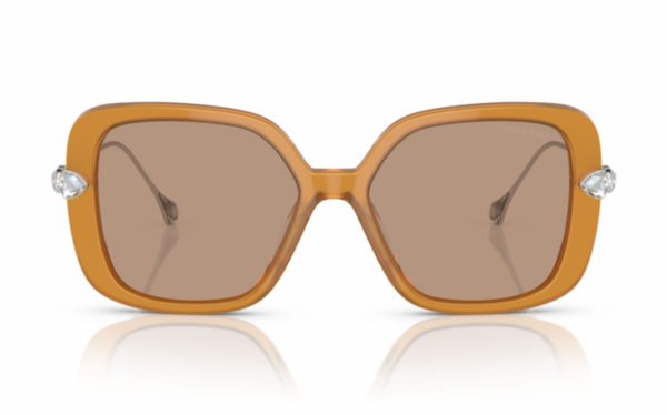 Swarovski Sunglasses SK 6011 200563 Lens Size 55 Frame Shape Square Lens Color Brown for Women