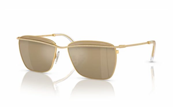 Swarovski Sunglasses SK 7006 4003U5 Lens Size 58 Frame Shape Rectangle Lens Color Gold for Women