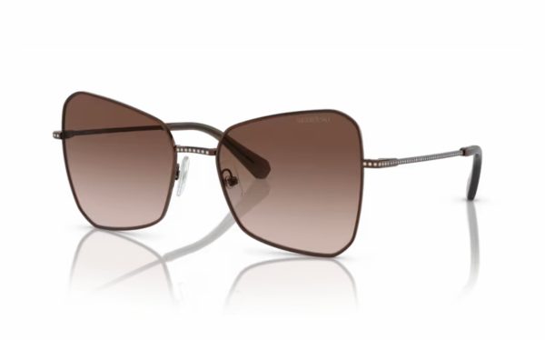 Swarovski Sunglasses SK 7008 400213 Lens Size 57 Frame Shape Butterfly Lens Color Brown for Women