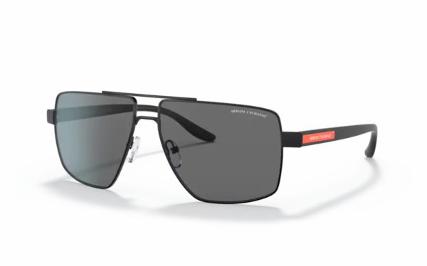 Armani Exchange Sunglasses AX 2037S 6000/81 Lens Size 60 Frame Shape Aviator Lens Color Gray Polarized for Men