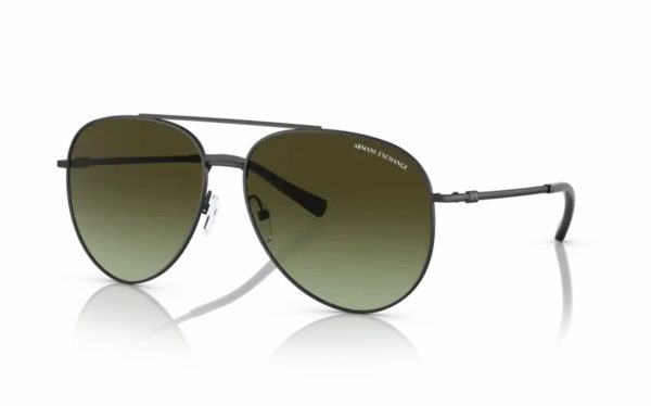 Armani Exchange Sunglasses AX 2043S 6000/E8 Lens Size 62 Frame Shape Aviator Lens Color Green for Men