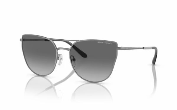 Armani Exchange Sunglasses AX 2045S 608511 Lens Size 56 Frame Shape Cat Eye Lens Color Gray for Women