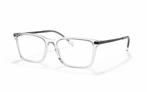 Armani Exchange Eyeglasses AX 3077 8333, lens size 54, frame shape rectangle for men