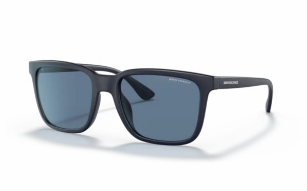 Armani Exchange Sunglasses AX 4112SU 818180 Lens Size 55 Frame Shape Rectangle Lens Color Blue for Men