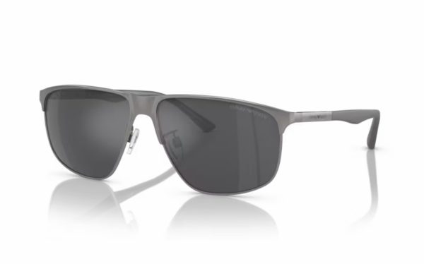 Emporio Armani Sunglasses EA 2094 3003/6G Lens Size 60 Square Frame Shape Lens Color Silver for Men