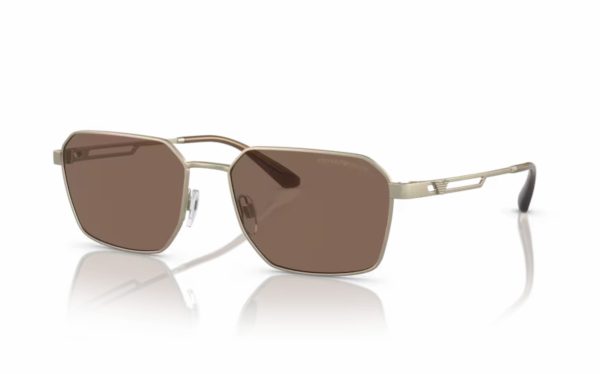 Emporio Armani Sunglasses EA 2140 3002/73 Lens Size 57 Frame Shape Rectangle Lens Color Brown for Men
