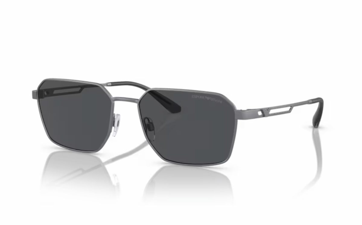 Emporio Armani Sunglasses EA 2140 3003/87 Lens Size 57 Frame Shape Rectangle Lens Color Gray for Men