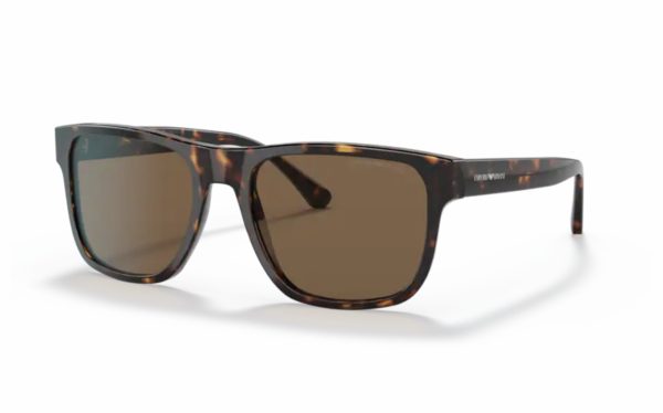 Emporio Armani Sunglasses EA 4163 5879/73 Lens Size 56 Frame Shape Square Lens Color Brown for Men