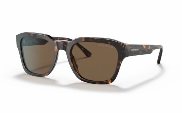 Emporio Armani Sunglasses EA 4175 5879/73 Lens Size 55 Frame Shape Square Lens Color Brown for Men