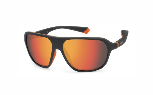 نظارة شمسية بولارويد PLD 2152/S RC2OZ حجم العدسة 58 شكل الاطار مستطيل لون العدسة أحمر برتقالي مرايا بولارايزد للجنسين