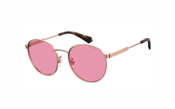 Polaroid Sunglasses PLD 8039/S DDB0F Lens Size 49 Frame Shape Round Lens Color Pink Polarized for Children 7-10 Years