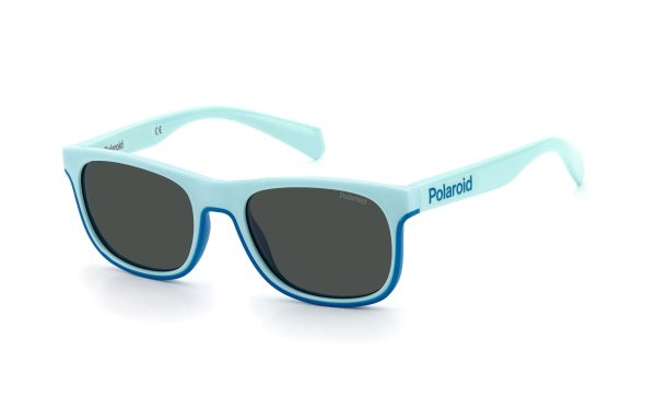 Polaroid Sunglasses PLD 8041/S 2X6M9 Lens Size 47 Frame Shape Rectangle Lens Color Polarized Gray for Children 4-6 Years