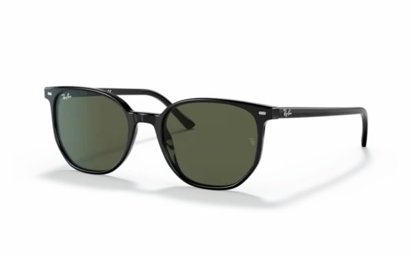 Ray-Ban Elliot Sunglasses RB 2197 901/31 Lens Size 52 and 54 Frame Shape Square Lens Color Green for Unisex