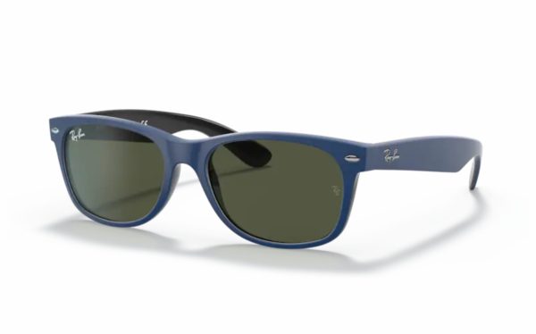 Ray-Ban New Wayfarer Sunglasses RB 2132 6463/31 Lens Size 52 and 58 Frame Shape Square Lens Color Green for Unisex