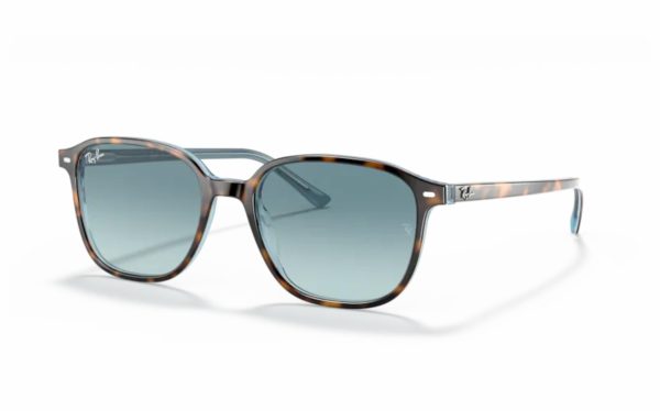 Ray-Ban Leonard Sunglasses RB 2193 1316/3M Lens Size 53 Frame Shape Square Lens Color Blue for Unisex