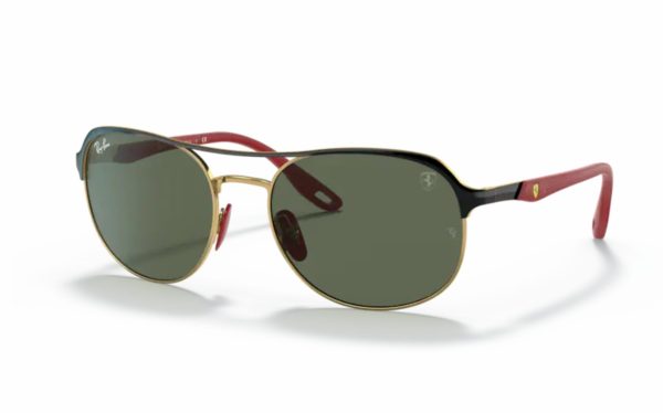 Ray-Ban Scuderia Ferrari Sunglasses RB 3685M F061/71 Lens Size 58 Square Frame Shape Lens Color Green For Unisex