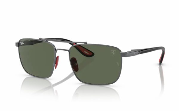 Ray-Ban Scuderia Ferrari Sunglasses RB 3715-M F001/71 Lens Size 58 Square Frame Shape Lens Color Green for Men