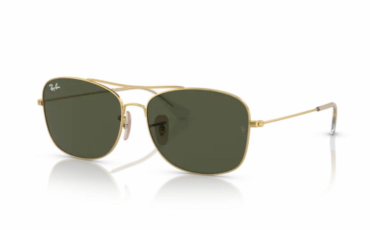 Ray-Ban Sunglasses RB 3799 001/31 Lens Size 57 Frame Shape Square Lens Color Green for Unisex