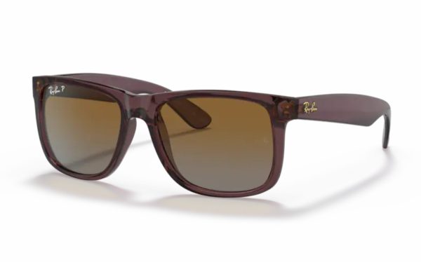 Ray-Ban Justin Sunglasses RB 4165 6597/T5 Lens size 51 and 55 Frame shape Square Lens color Brown Polarized for unisex