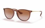 Ray-Ban Erika Sunglasses RB 4171 6590/13 Lens Size 54 Frame Shape Round Lens Color Brown For Unisex