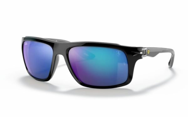 Ray-Ban Scuderia Ferrari Sunglasses RB 4364-M F660/55 Lens Size 61 Frame Shape Square Lens Color Blue Purple for Unisex