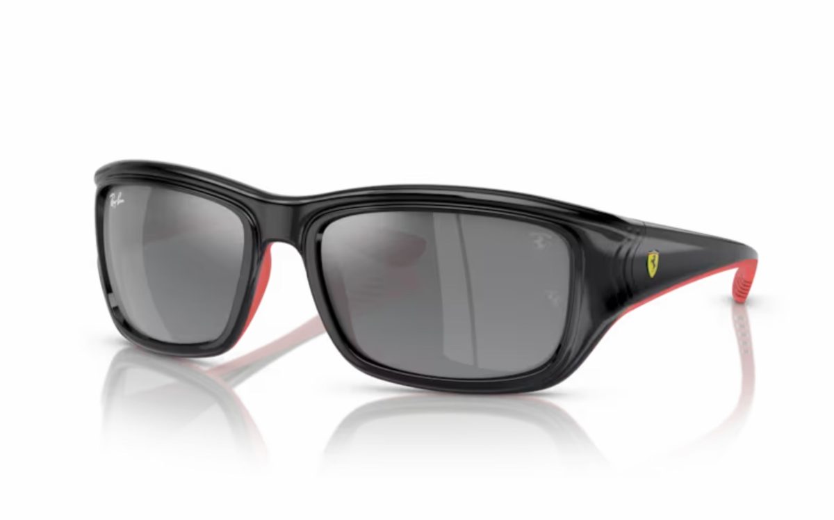 Ray-Ban Scuderia Ferrari Sunglasses RB 4405-M F601/6G Lens Size 59 Square Frame Shape Lens Color Silver for Men