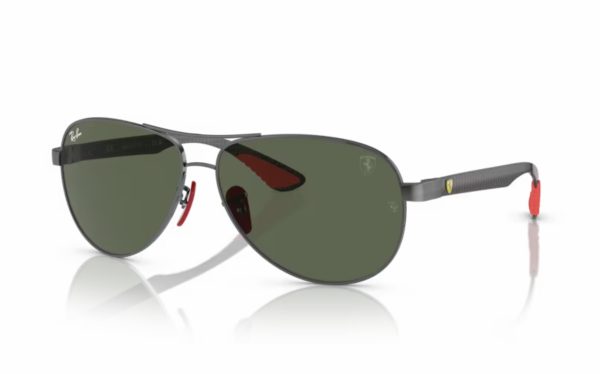 Ray-Ban Scuderia Ferrari Sunglasses RB 8331-M F001/71 Lens Size 61 Frame Shape Aviator Lens Color Green for Men