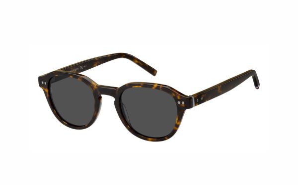 Tommy Hilfiger Sunglasses THF 1970/S 086/IR Lens Size 49 Frame Shape Round Lens Color Gray for Men