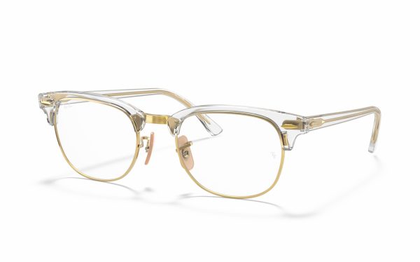 Ray-Ban Clubmaster Eyeglasses RX 5154 5762 lens size 49, 51 and 53 square frame shape for Unisex