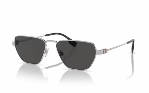 Burberry Sunglasses BE 3146 1005/87 Lens Size 56 Frame Shape Hexagon Lens Color Gray for Men