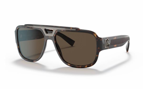Dolce & Gabbana Sunglasses DG 4389 502/73 Lens Size 59 Frame Shape Square Lens Color Brown for Men