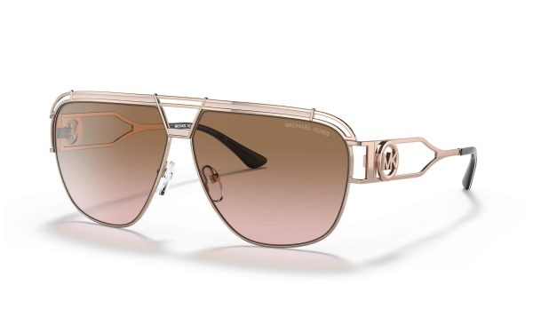 Michael Kors Vienna Sunglasses MK 1102 110811 Lens Size 61 Frame Shape Aviator Lens Color Brown Pink for Women