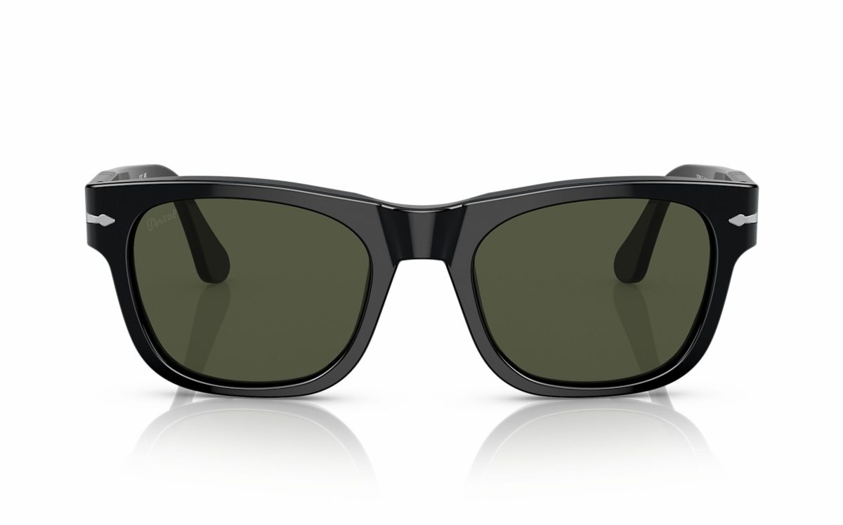 Persol Sunglasses PO 3269-S 95/31 Lens Size 52 Frame Shape Rectangular Lens Color Green For Unisex