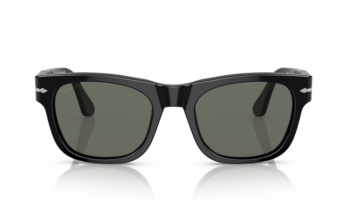 Persol Sunglasses PO 3269-S 95/58 Lens Size 52 Frame Shape Rectangle Lens Color Green Polarized for Unisex