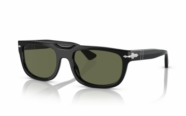 Persol Sunglasses PO 3271-S 95/58 Lens Size 55 Frame Shape Rectangle Lens Color Green Polarized for Men