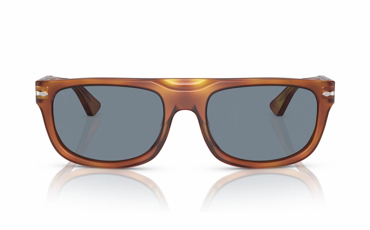 Persol Sunglasses PO 3271-S 96/56 Lens Size 55 Frame Shape Rectangle Lens Color Blue for Men
