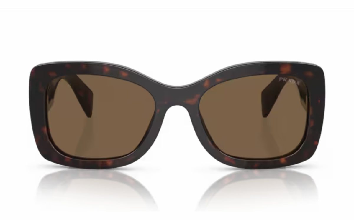 Prada Sunglasses PR A08S 16N-5Y1 Lens Size 56 Frame Shape Oval Lens Color Brown for Women