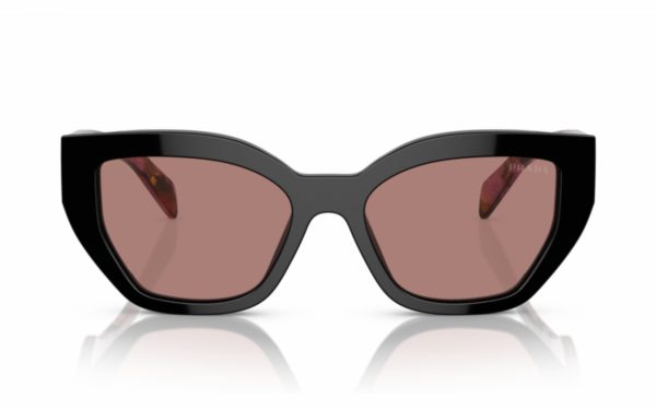 Prada sunglasses PR A09S 12O-10D lens size 53 frame shape butterfly lens color brown for women