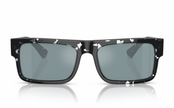 Prada Sunglasses PR A10S 15O-01A Lens size 57 Frame shape rectangle Lens color blue silver for men