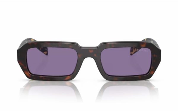 Prada Sunglasses PR A12S 17N-50B Lens Size 52 Frame Shape Hexagon Lens Color Purple for Women