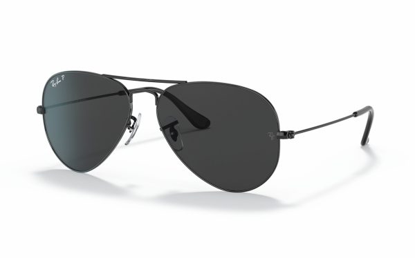 Ray-Ban Aviator Sunglasses RB 3025 002/48 Lens Size 58 Frame Shape Aviator Lens Color Black Polarized for Unisex