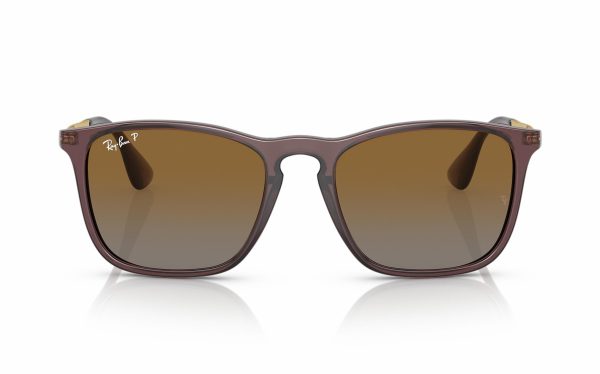 Ray-Ban Chris Sunglasses RB 4187 6593/T5 Lens Size 54 Square Frame Shape Lens Color Brown Polarized for Men