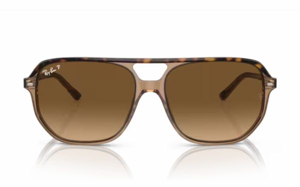 Ray-Ban Bill One Sunglasses RB 2205 1292/M2 Lens Size 60 Frame Shape Hexagon Lens Color Polarized Brown for Unisex