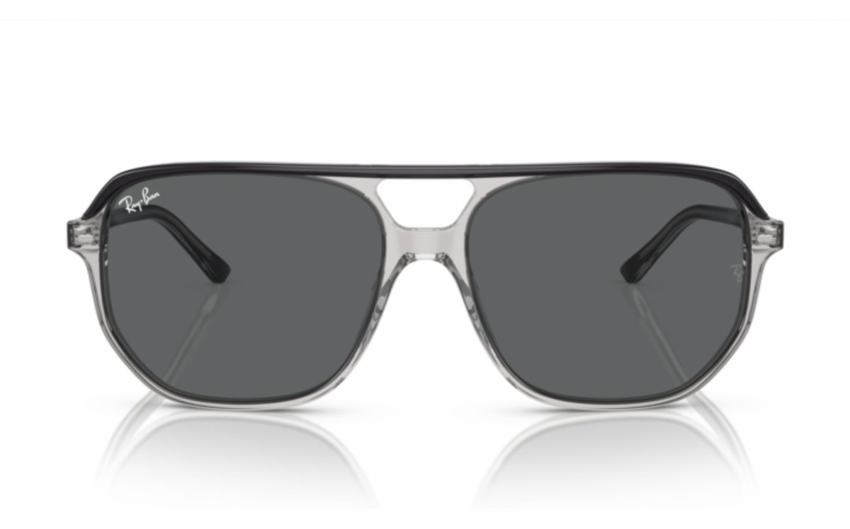 Ray-Ban Bill One Sunglasses RB 2205 1396/B1 Lens Size 57 Frame Shape Hexagon Lens Color Gray for Unisex