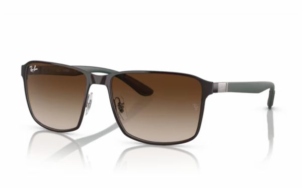 Ray-Ban Sunglasses RB 3721 188/13 Lens Size 59 Frame Shape Square Lens Color Brown for Unisex